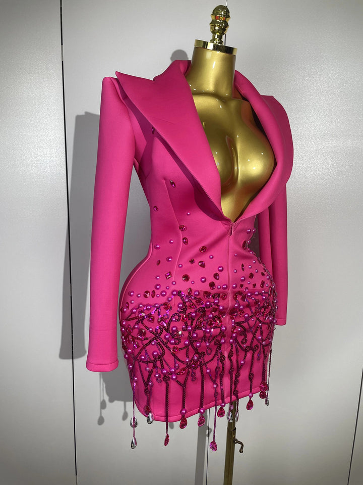 Gocciolina Crystal-Drip Blazer Dress
