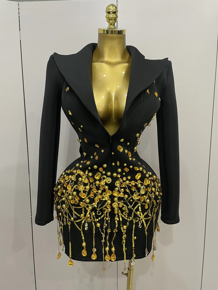 Gocciolina Crystal-Drip Blazer Dress