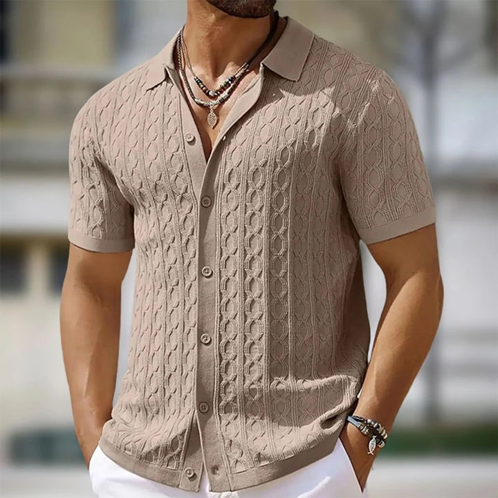 Portofino Cable Knit Polo