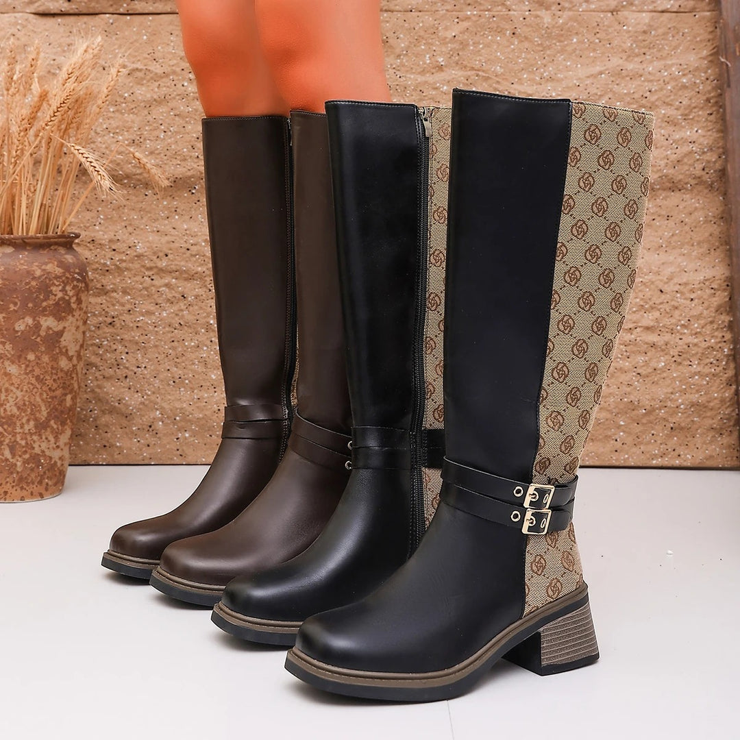 Monarch Buckle Riding Boots