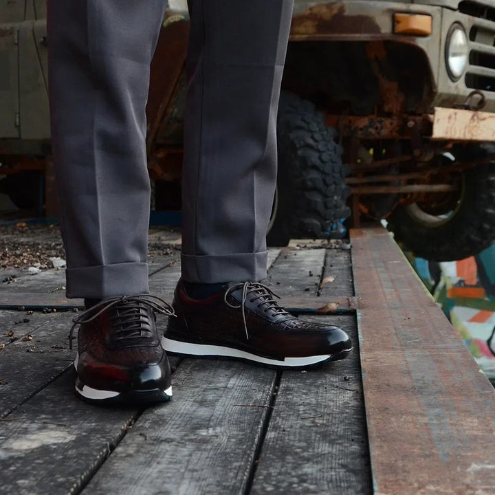 Verona Woven Leather Sneakers