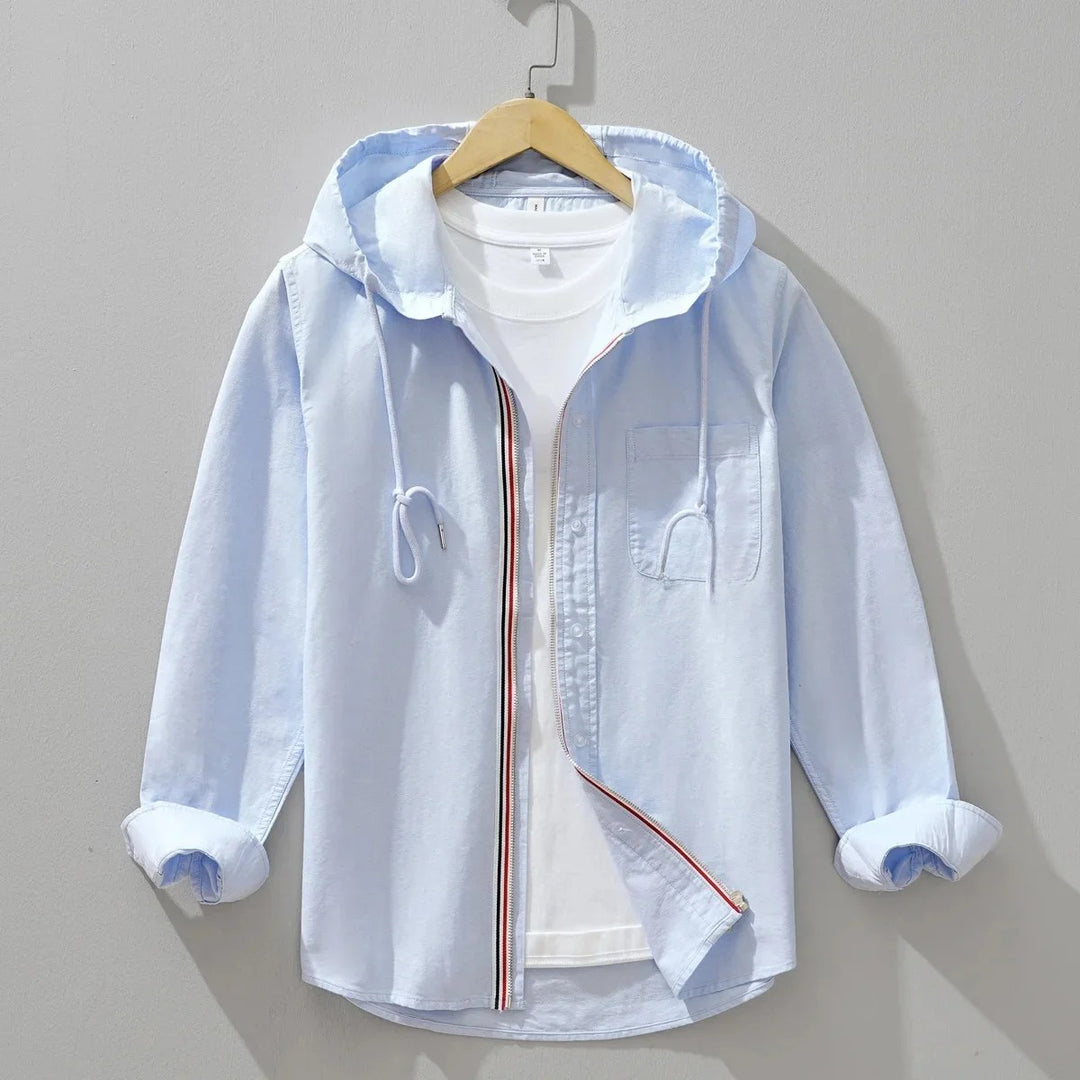 Drawcord Hooded Overshirt
