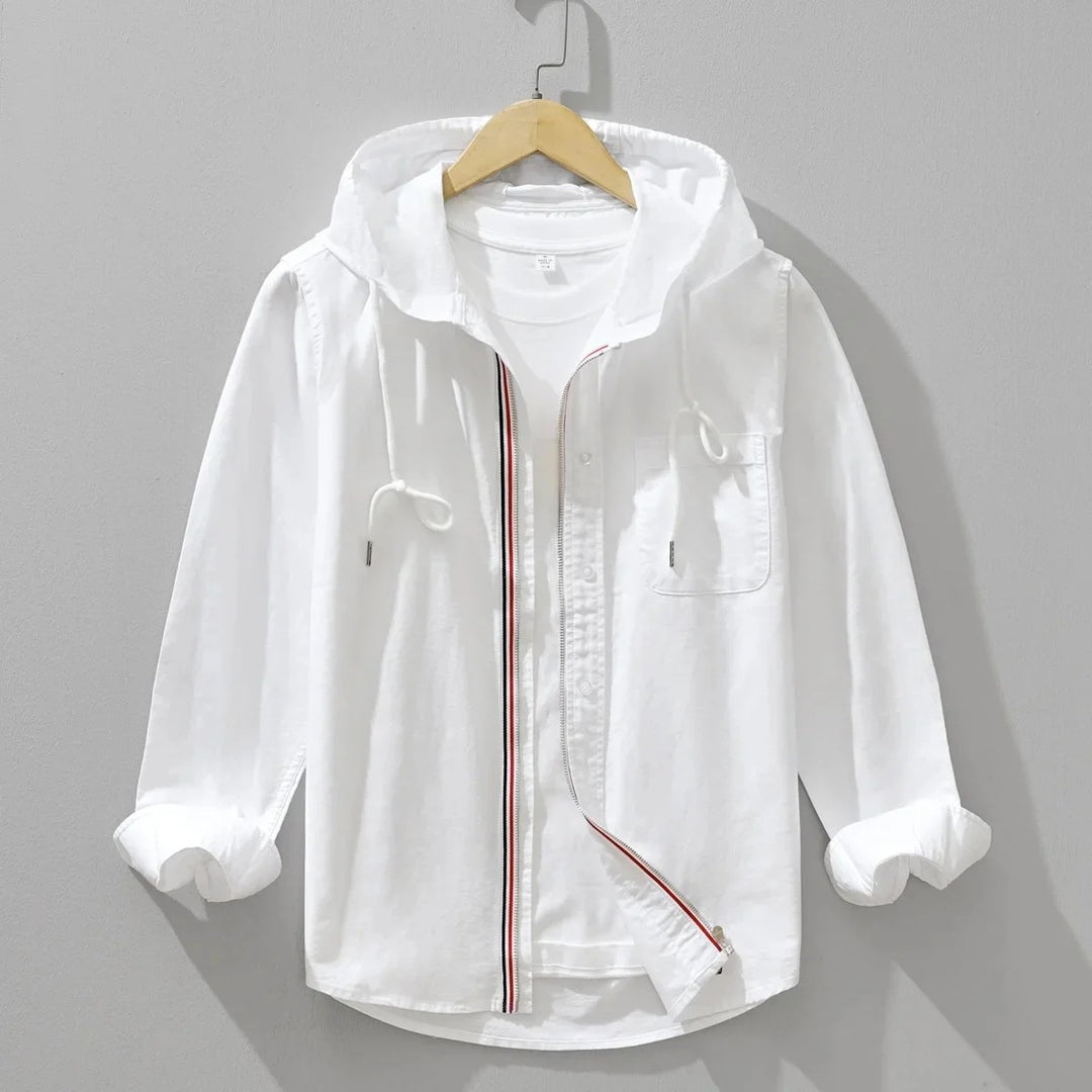 Drawcord Hooded Overshirt