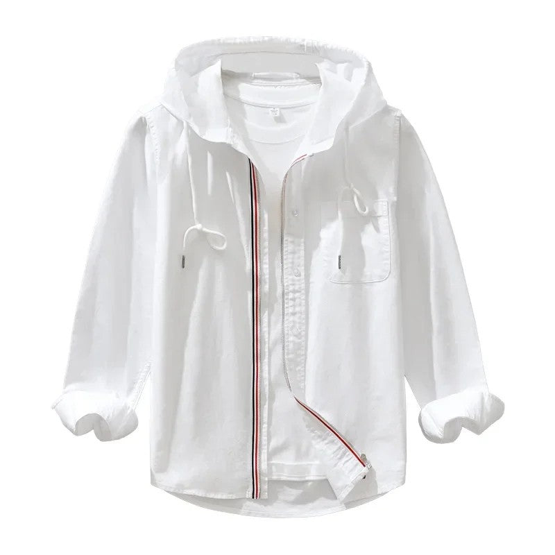 Drawcord Hooded Overshirt