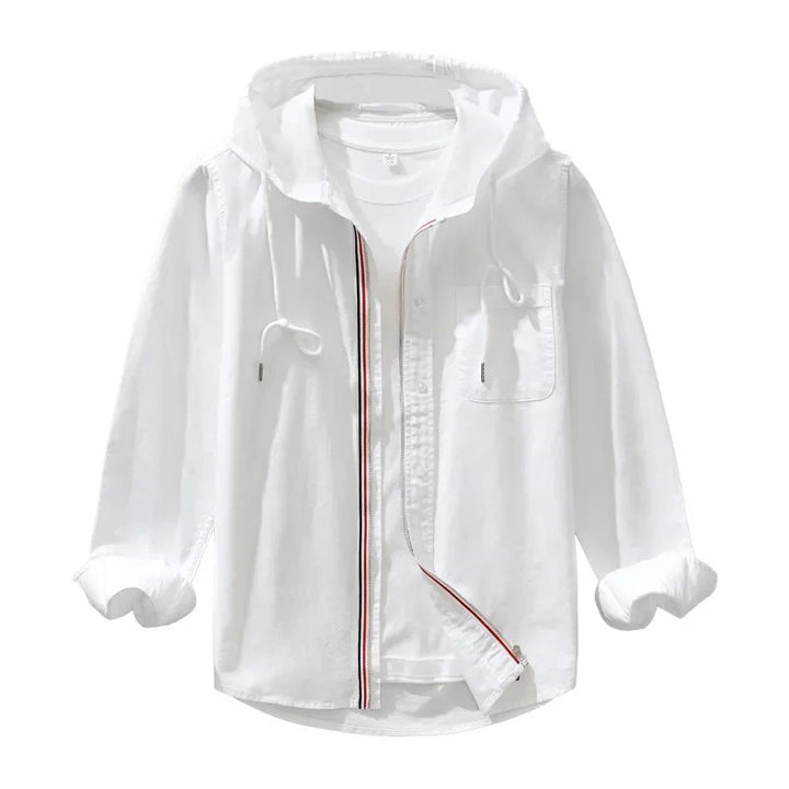 Drawcord Hooded Overshirt