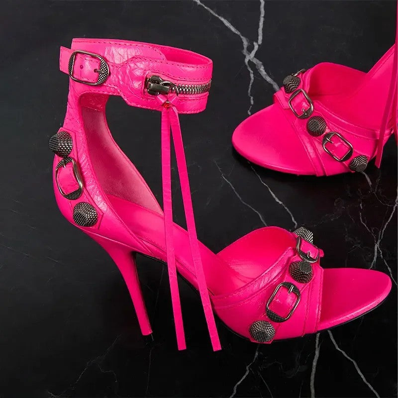 Borghetta Studded Leather Sandals