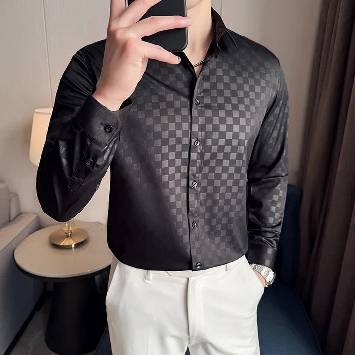 Ashford Checkerboard Dress Shirt