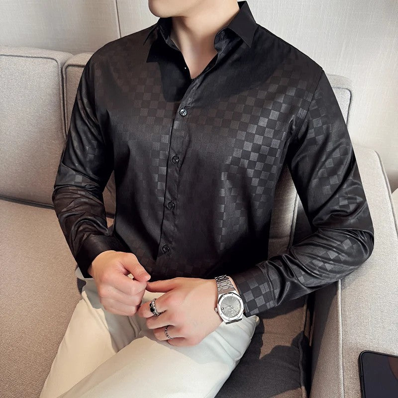 Ashford Checkerboard Dress Shirt