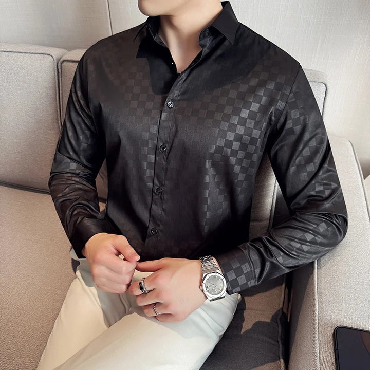 Ashford Checkerboard Dress Shirt