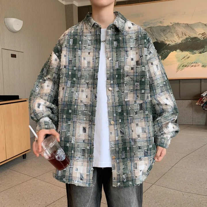 Mosaic Patchwork Plaid Shirt
