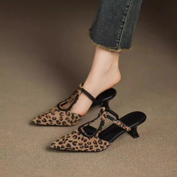 Trecciola Braided T-Strap Slingbacks