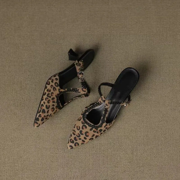 Trecciola Braided T-Strap Slingbacks