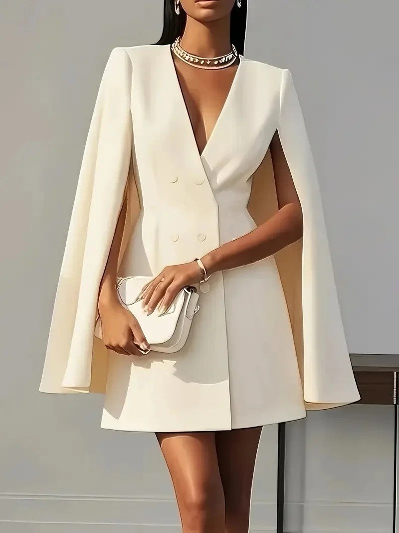 Sabelle Cape-Sleeve Dress