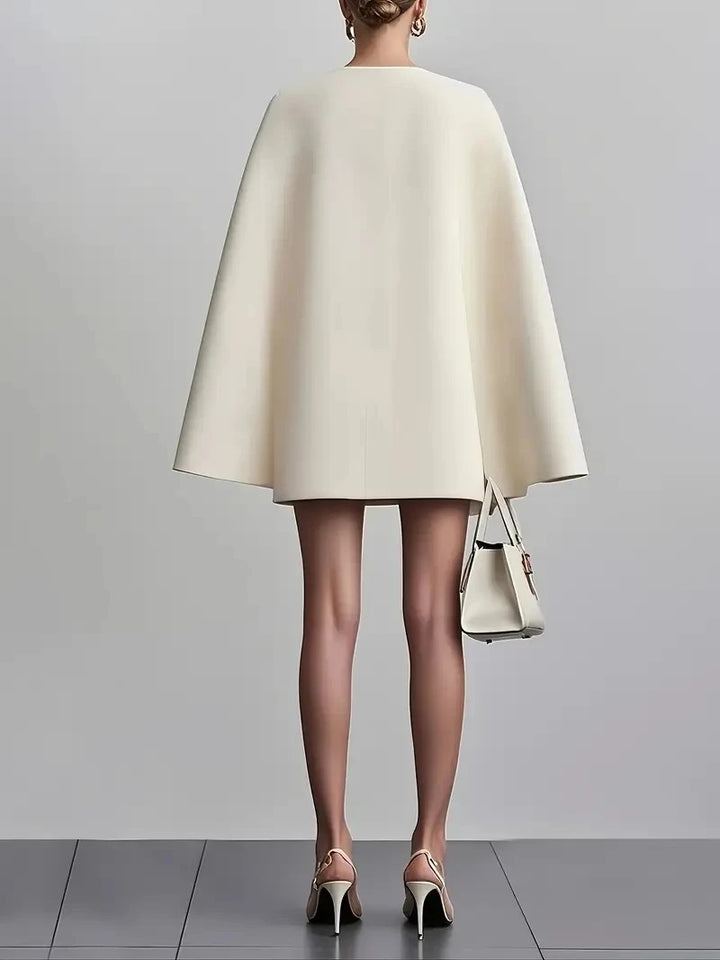 Sabelle Cape-Sleeve Dress