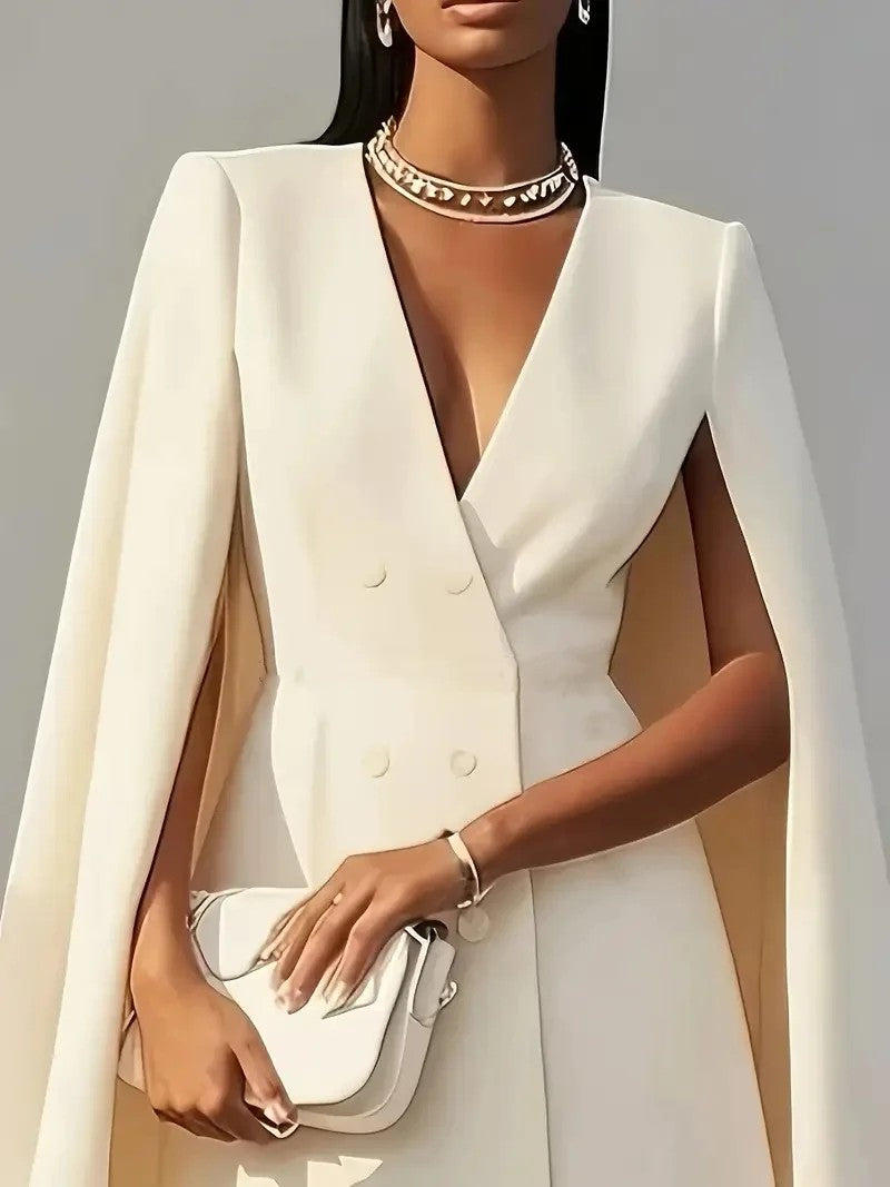 Sabelle Cape-Sleeve Dress