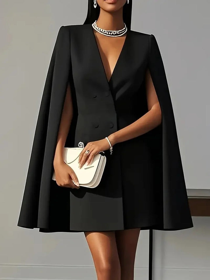 Sabelle Cape-Sleeve Dress