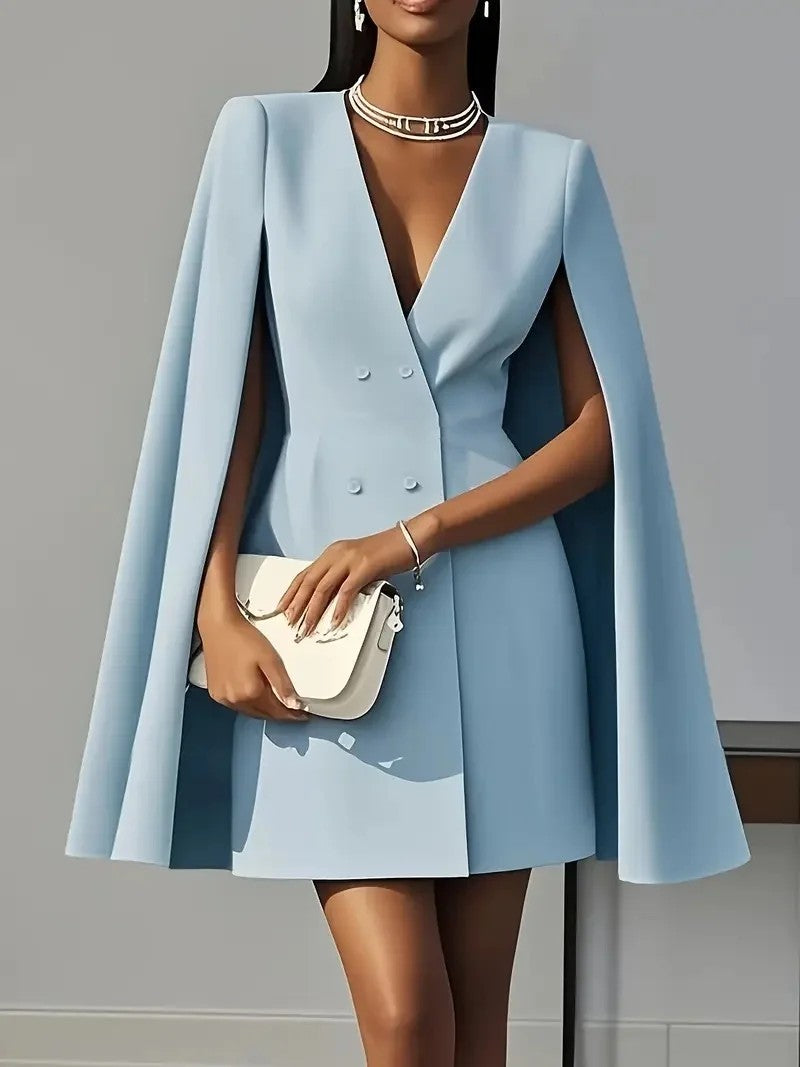 Sabelle Cape-Sleeve Dress