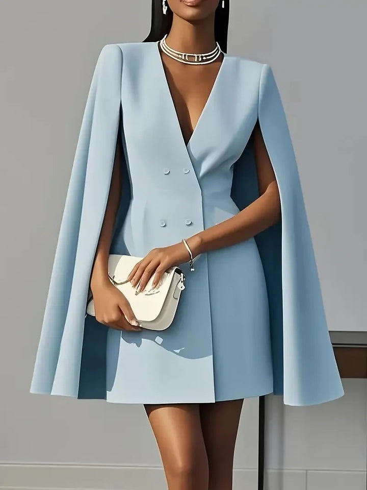 Sabelle Cape-Sleeve Dress