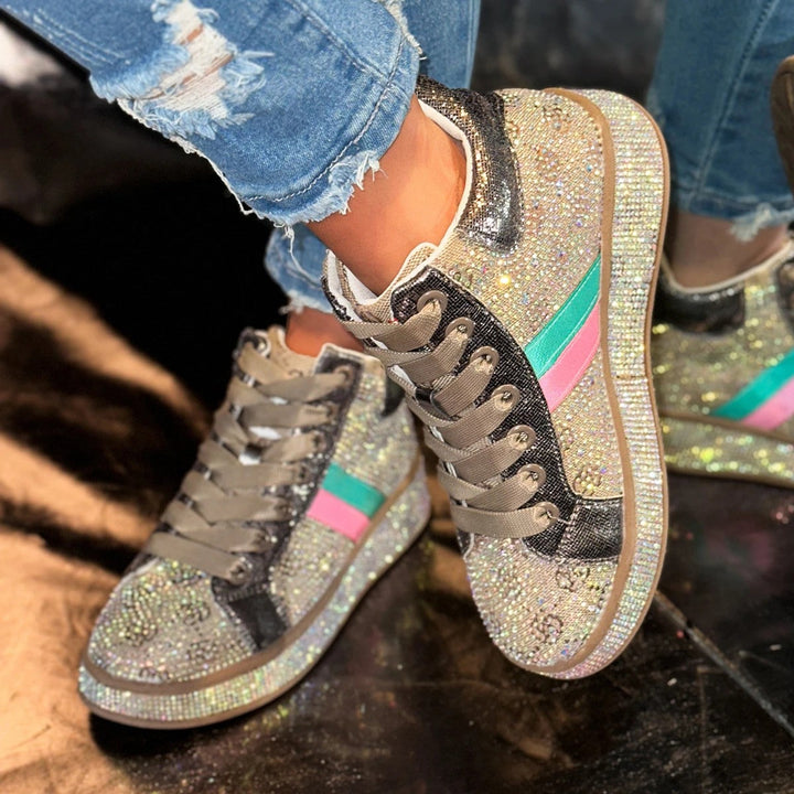 Confetti Rhinestone Sneakers