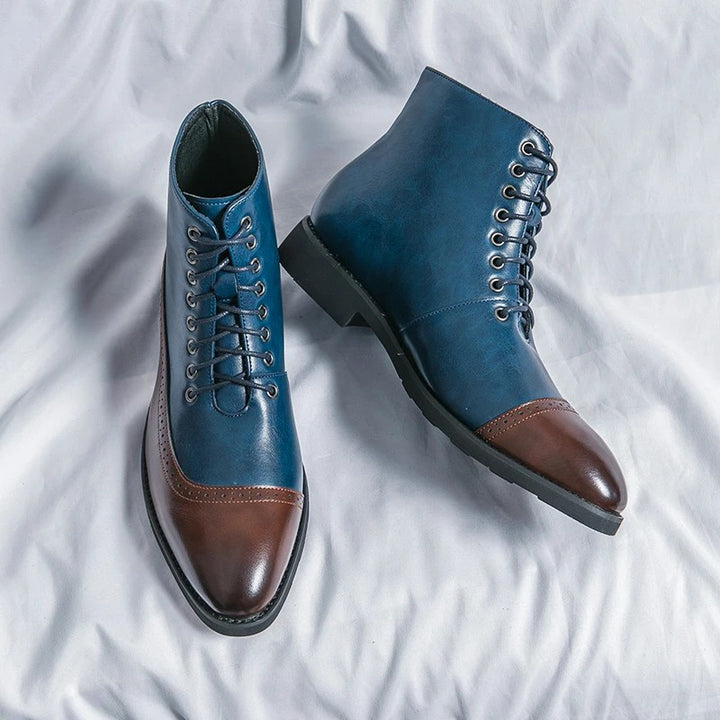 Captoe Colorblock Ankle Boots