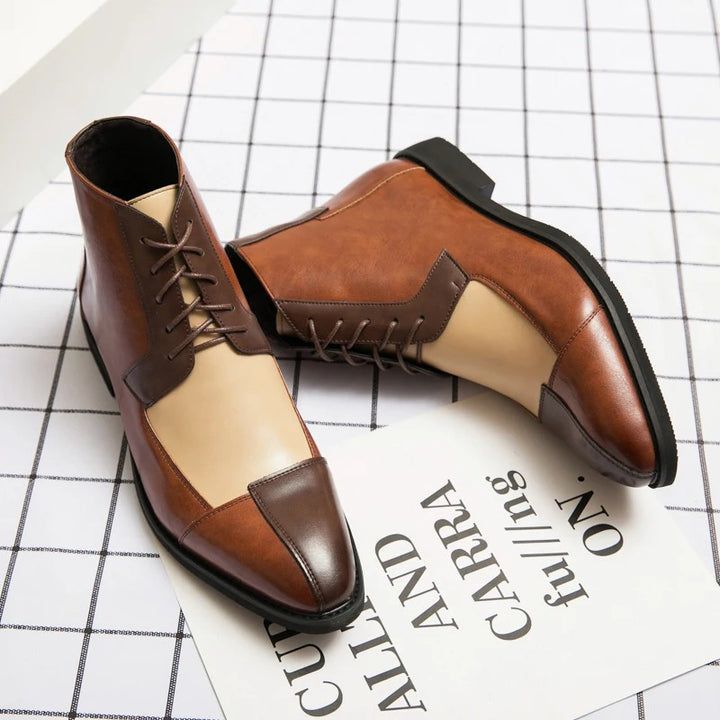 Captoe Colorblock Ankle Boots