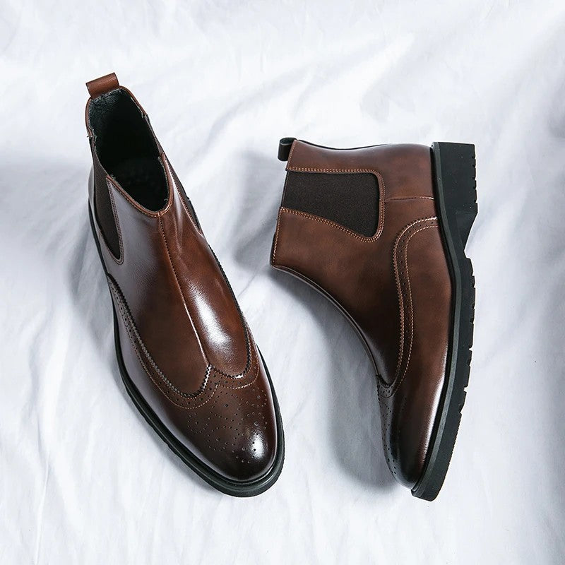 Captoe Colorblock Ankle Boots