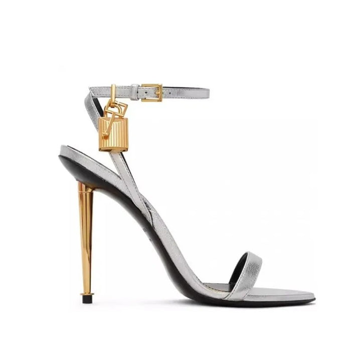 Padlock Stiletto Sandals
