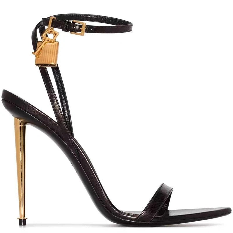 Padlock Stiletto Sandals