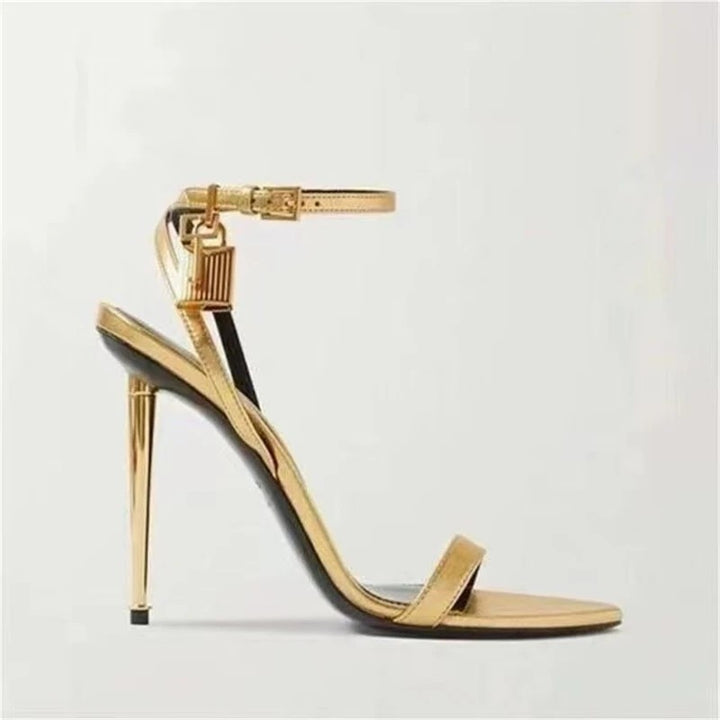 Padlock Stiletto Sandals