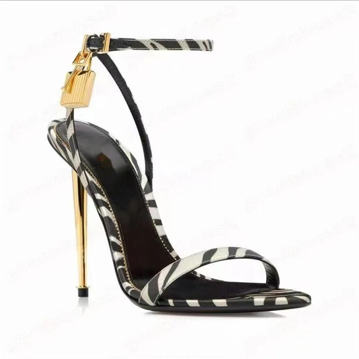 Padlock Stiletto Sandals