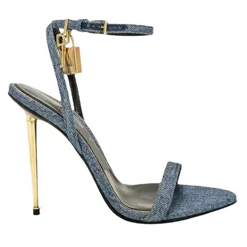 Padlock Stiletto Sandals