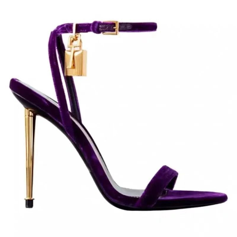 Padlock Stiletto Sandals