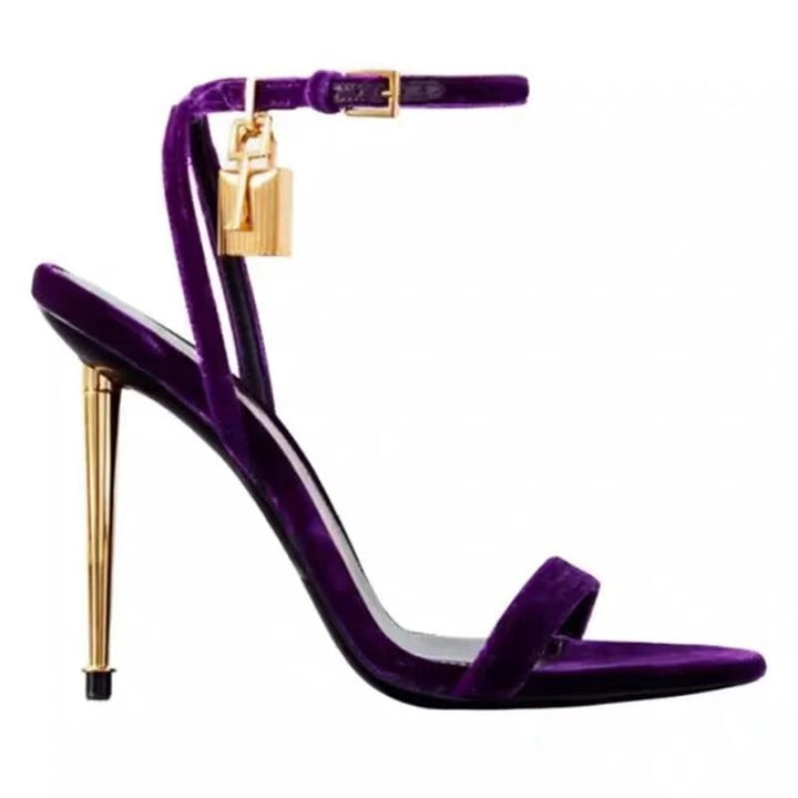 Padlock Stiletto Sandals
