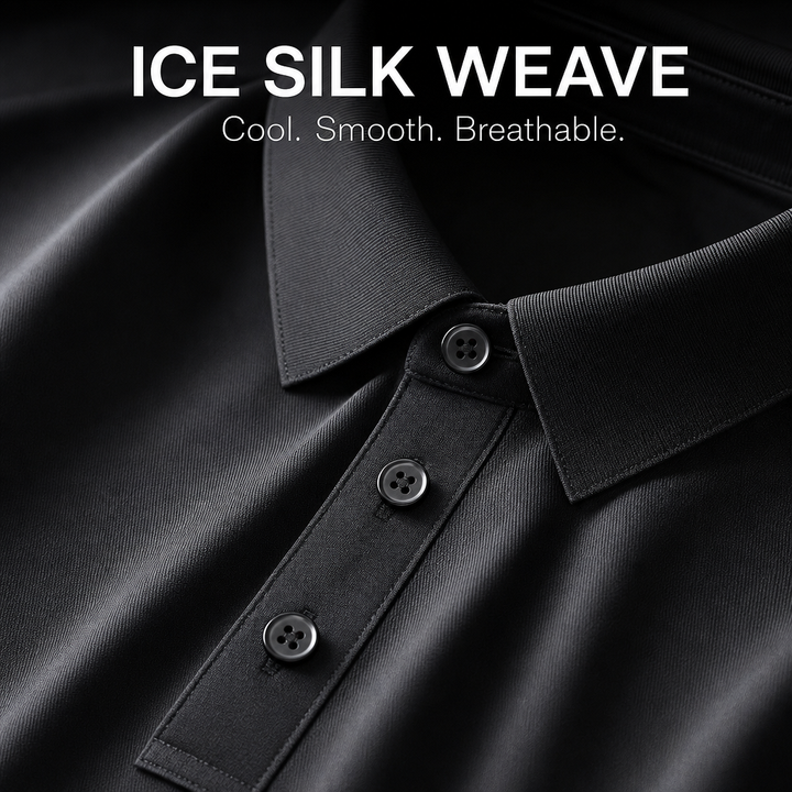 Brando Polo Trouser Set — 02_material_macro_sheen