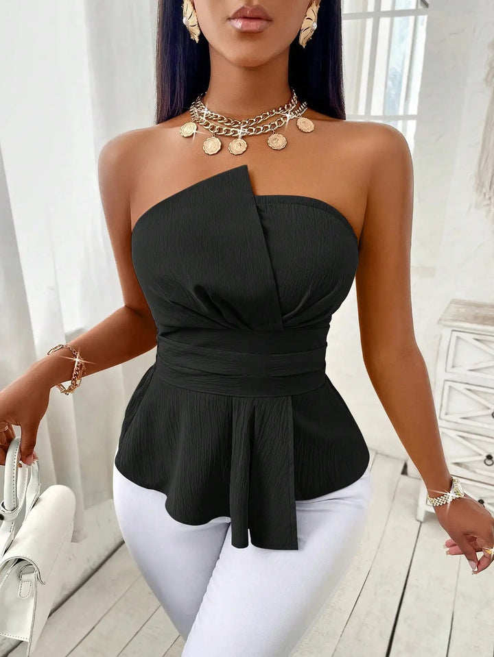Amalfi Peplum Bandeau Top