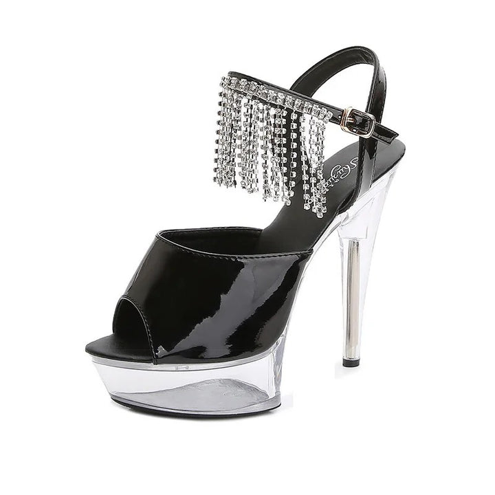 Cascade Rhinestone Platform Sandals
