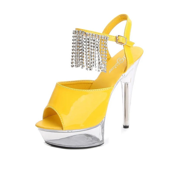 Cascade Rhinestone Platform Sandals