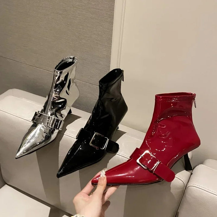 Domina Buckle Ankle Boots