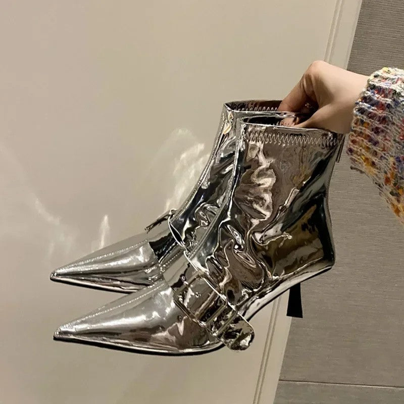 Domina Buckle Ankle Boots