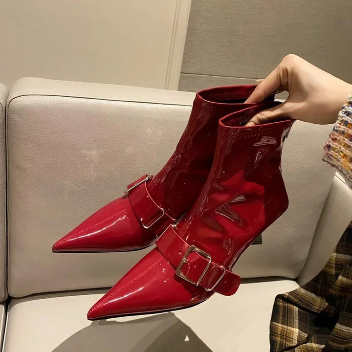 Domina Buckle Ankle Boots