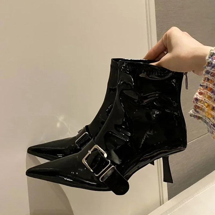 Domina Buckle Ankle Boots