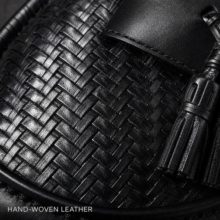 Intrecci Tassel Loafers — 02_weave_macro