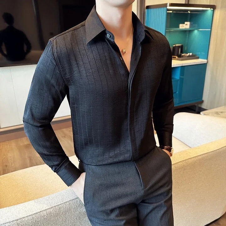 Palazzo Textured Dress Shirt