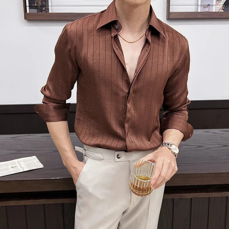 Palazzo Textured Dress Shirt