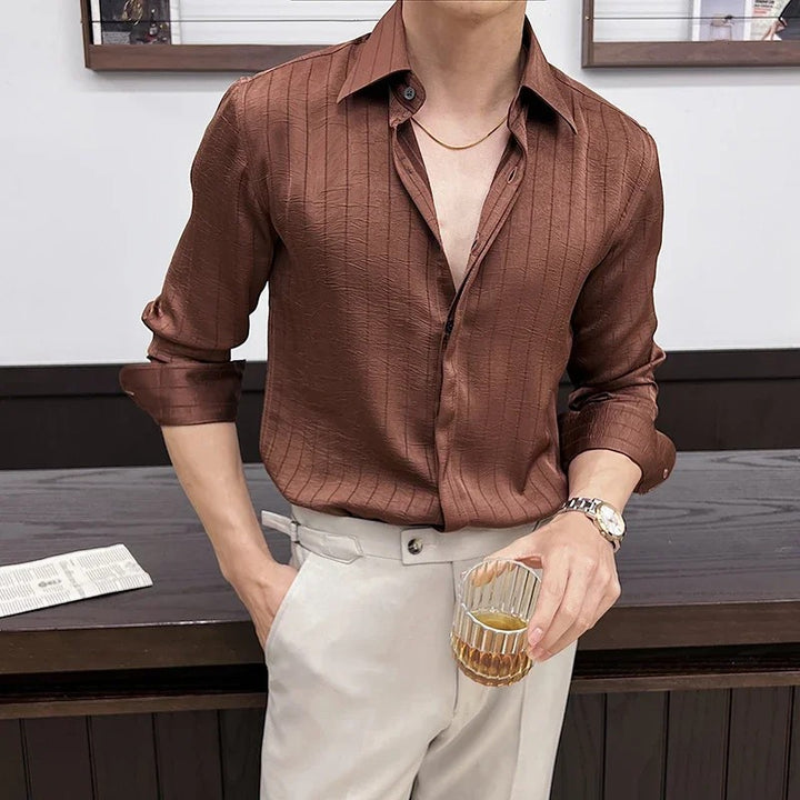 Palazzo Textured Dress Shirt