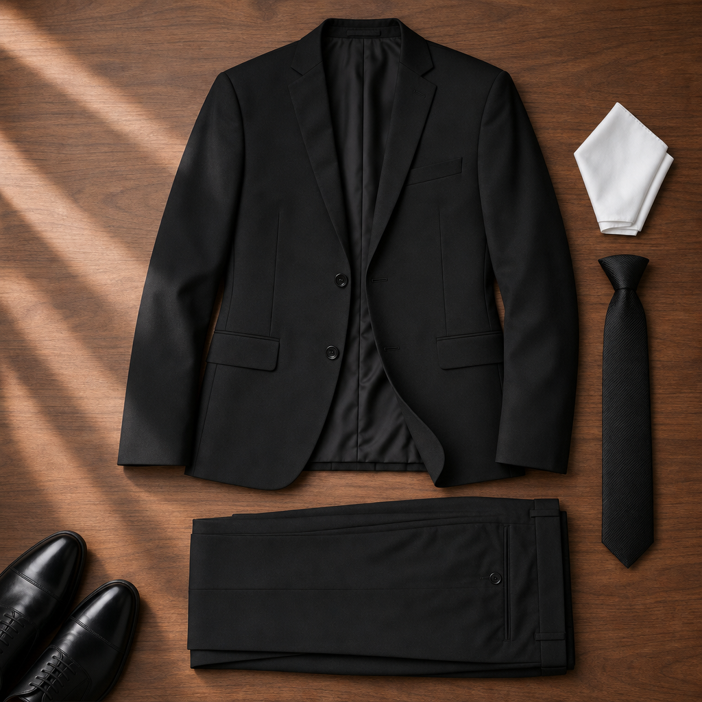 Halston Slim-Fit Suit — 05_full_outfit_lifestyle_flatlay