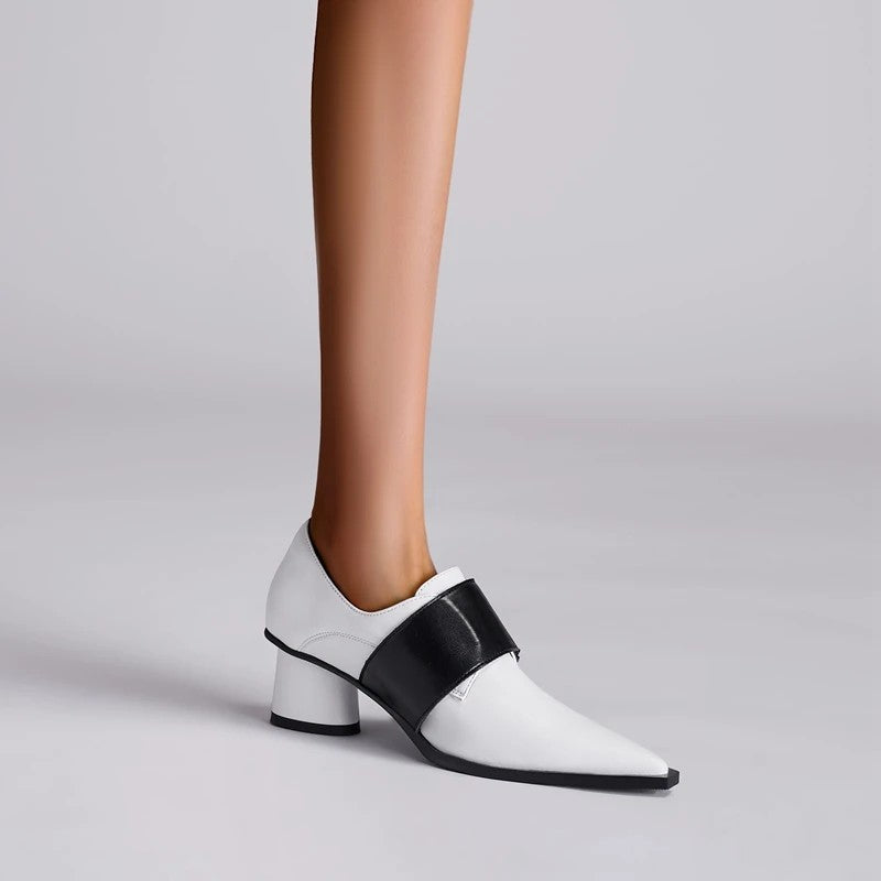 Quilted Strap Pointed Pumps