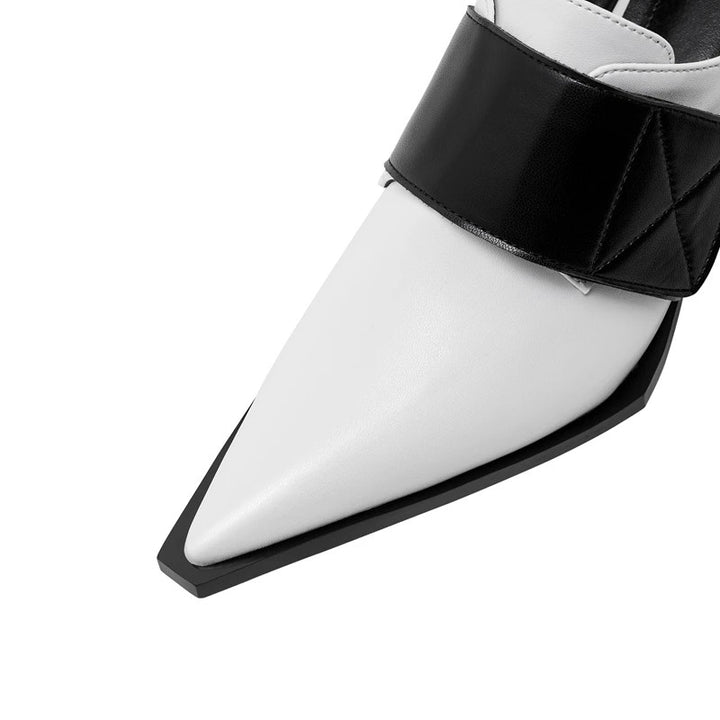 Quilted Strap Pointed Pumps