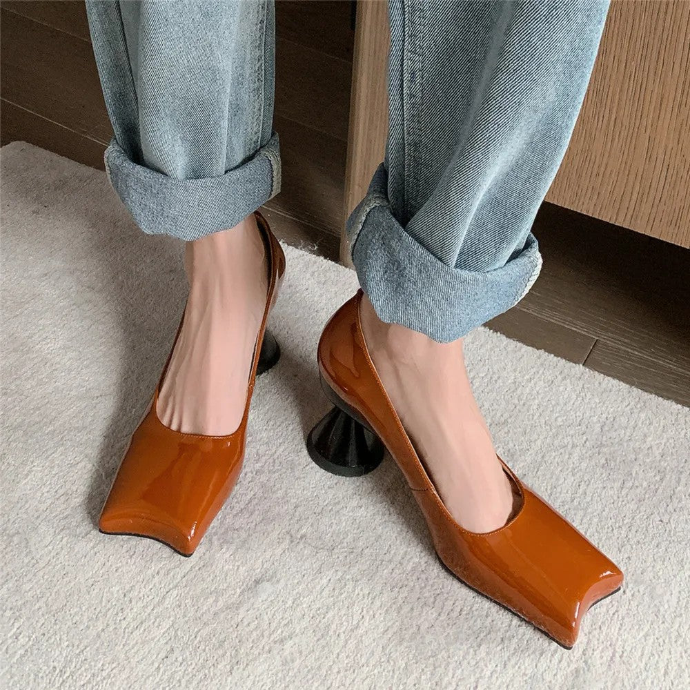Calice Square-Toe Pumps
