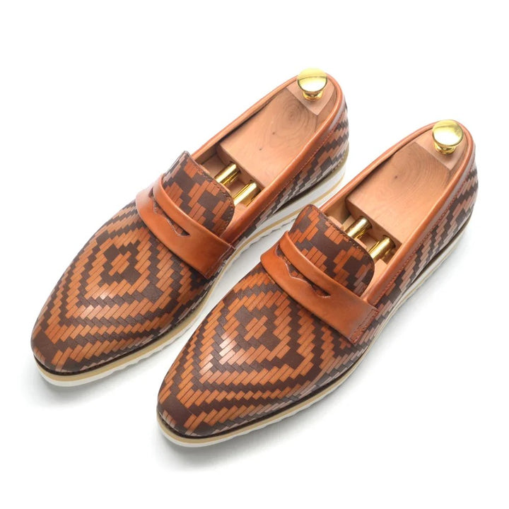 Trecento Woven Penny Loafers